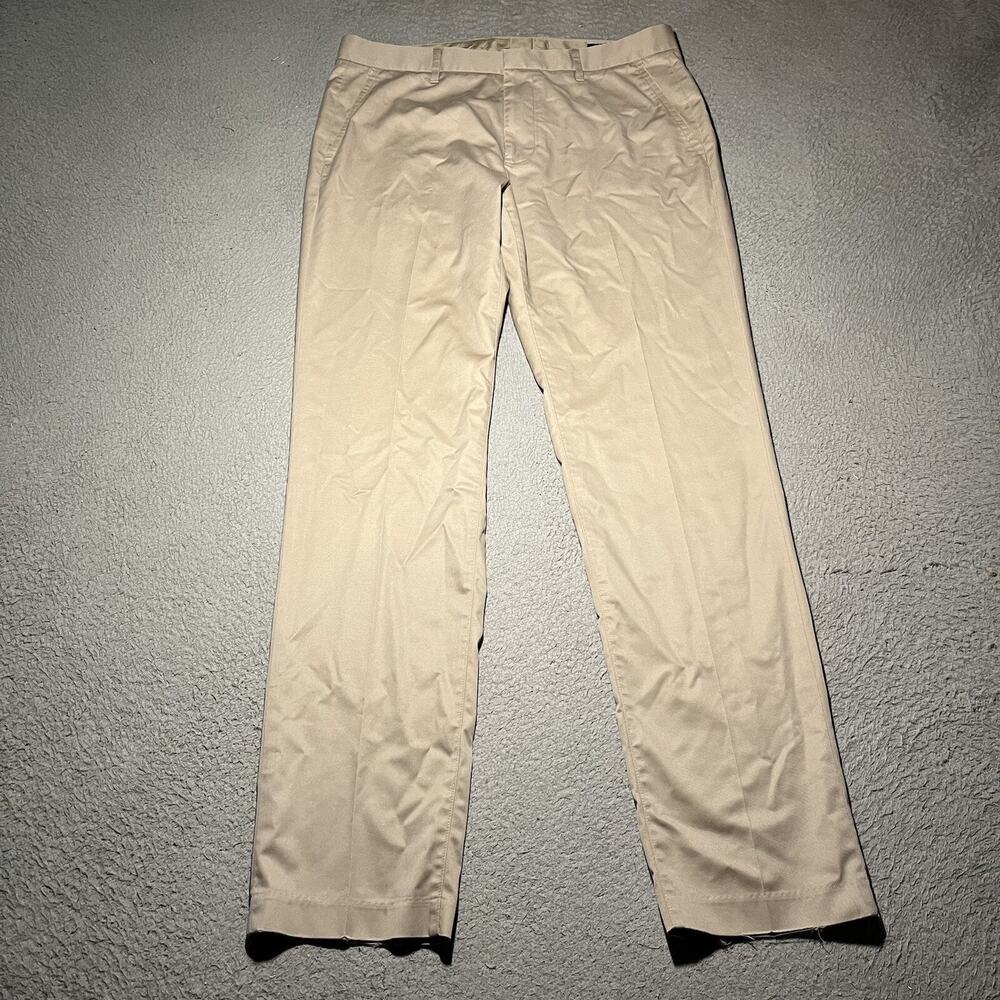 Bonobos Pants Mens 34x34 Beige Wednesday Weekday Warrior Flat Front Slim Fit